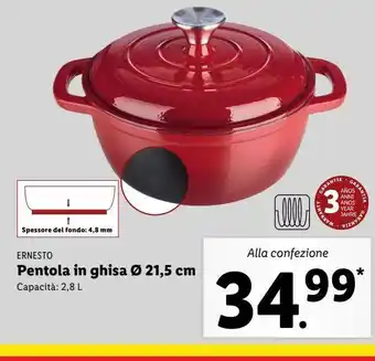 Lidl Pentola in ghisa diametro 21.5cm offerta