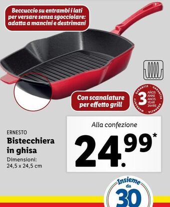 Lidl Bistecchiera in ghisa offerta