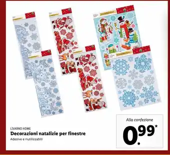 Lidl Decorazioni natalizie per finestre offerta