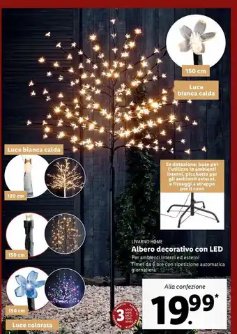 Lidl Albero decorativo con led offerta