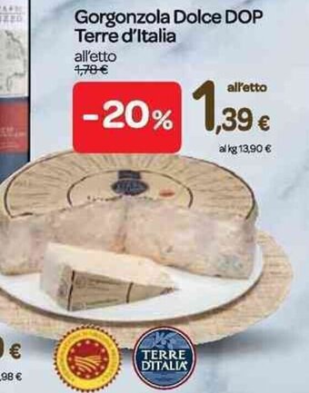 Carrefour Express Terre d'Italia Gorgonzola Dolce DOP offerta