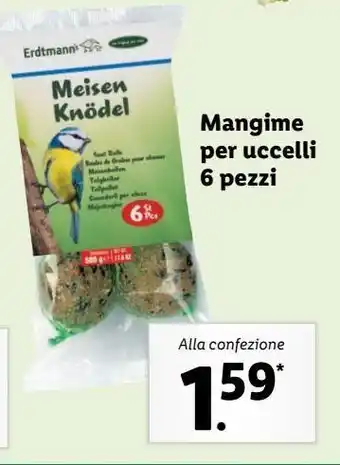 Lidl Mangime per uccelli 6 pezzi offerta