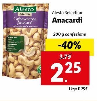 Lidl Anacardi offerta