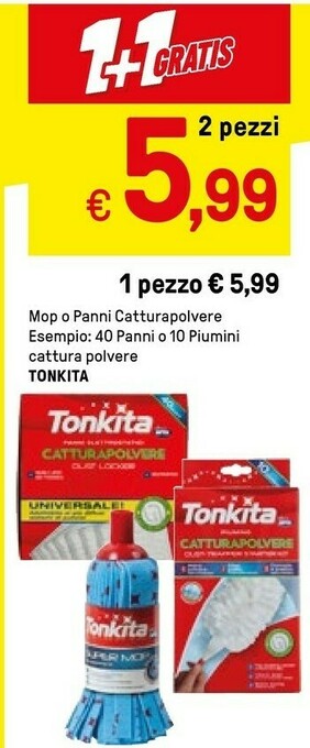 Iper La Grande Tonika 40 Panni O 10 Piumini Cattura Polvere offerta