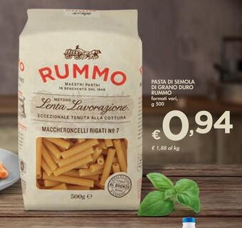 Bennet Pasta di semola di grano duro rummo offerta