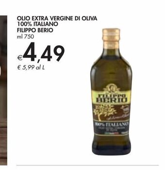 Bennet Olio extra vergine di oliva 100% italiano filippo berio offerta
