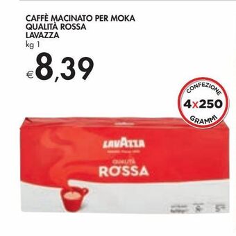 Bennet Caffè macinato per moka qualità rossa lavazza offerta