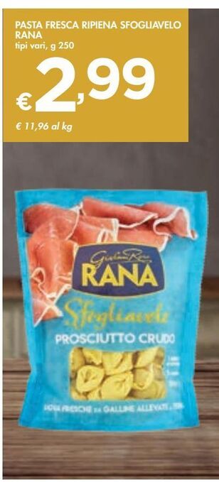 Bennet Pasta fresca ripiena sfogliavelo rana offerta