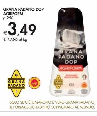 Bennet Grana padano dop agriform offerta