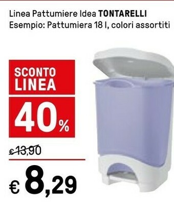 Iper La Grande Tontarelli Pattumiera 18 L offerta
