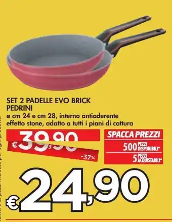 Bennet Set 2 padelle evo brick pedrini offerta