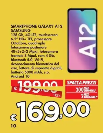 Bennet Smartphone galaxy a12 samsung offerta