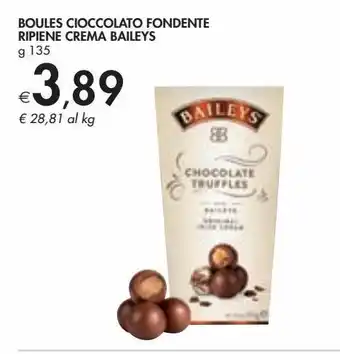 Bennet Boules cioccolato fondente ripiene crema baileys offerta