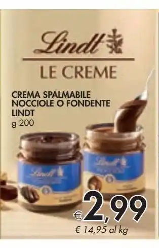 Bennet Creme spalmabili nocciole o fondente lindt g 200 offerta