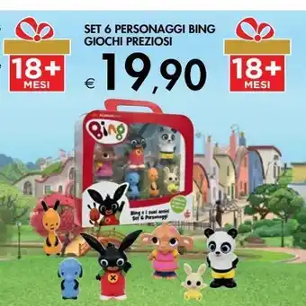 Bennet Set 6 personaggi bing giochi preziosi offerta