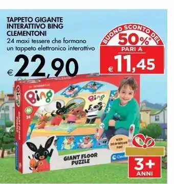 Bennet Tappeto gigante interattivo bing clementoni offerta