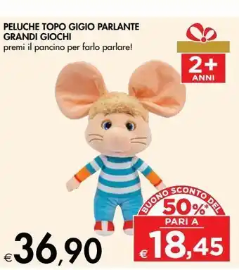 Peluche topo gigio parlante grandi giochi