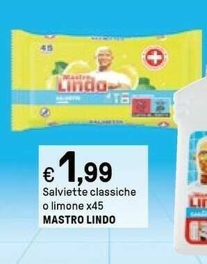 Iper La Grande Mastro lindo Salviette Classiche O Limone offerta