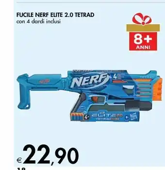 Bennet Fucile nerf elite 2.0 tetrad offerta