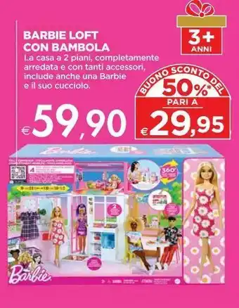 Bennet Barbie loft con bambola offerta