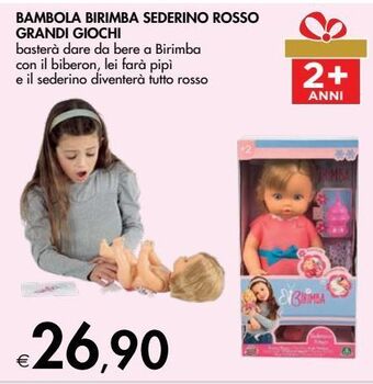 Bennet Bambola birimba sederino rosso grandi giochi offerta