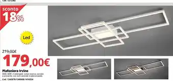 Brico Io Plafoniera irvine led offerta