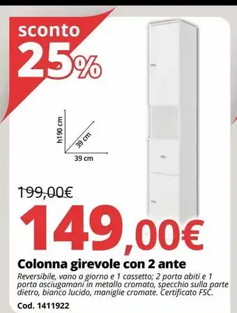 Brico Io Colonna girevole con 2 ante offerta