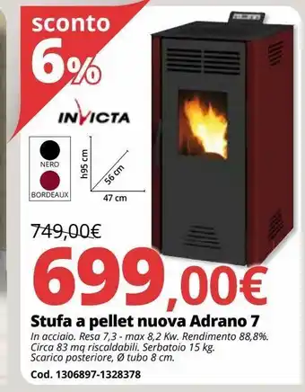 Brico Io Stufa a pellet design 8 canadian offerta