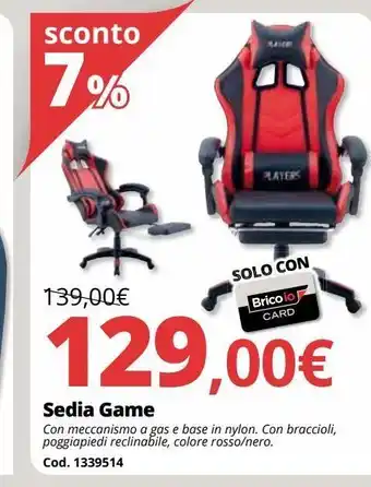 Brico Io Sedia girevole offerta