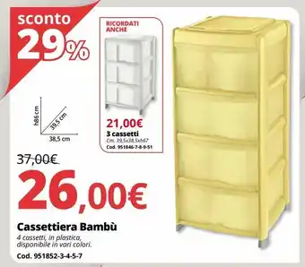 Brico Io Cassettiera bambù offerta