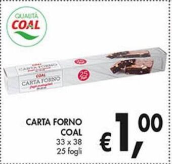 Supermercato Coal Carta forno coal offerta