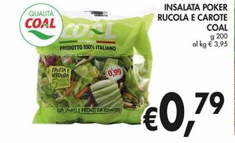 Supermercato Coal Insalata poker rucola e carote coal offerta