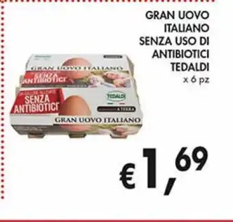 Supermercato Coal Gran uova italiano senza uso di antibiotici tedaldi x6 pz offerta