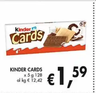 Supermercato Coal Kinder cards x5 - g 128 offerta