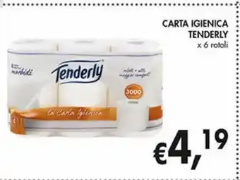 Supermercato Coal Carta igienica tenderly x6 rotoli offerta