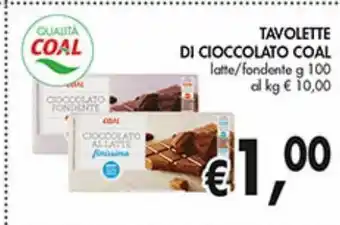Supermercato Coal Tavolette di cioccolato coal offerta