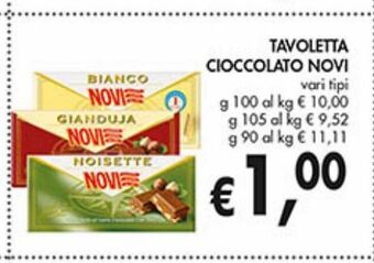 Tavoletta cioccolato novi