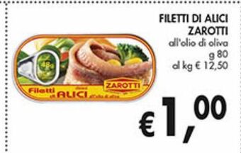 Supermercato Coal Filetti di alici zarotti offerta