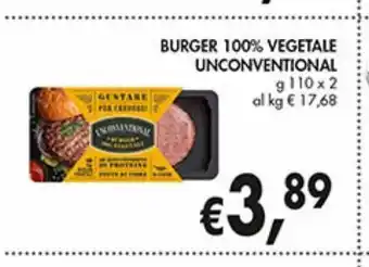 Burger 100% vegetale unconventional