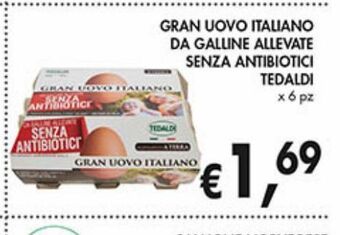 Supermercato Coal Gran uovo italiano da galline allevate senza antibiotici tedaldi offerta