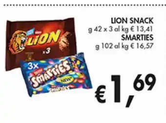 Lion / smarties snack