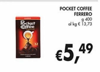 Supermercato Coal Pocket coffe ferrero offerta