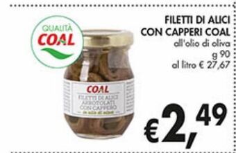 Supermercato Coal Filetti di alici con capperi coal offerta