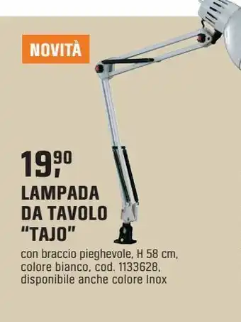 OBI Lampada da tavolo "tajo" offerta