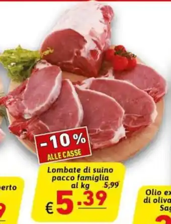 Ipercarni Lombate di suino pacco famiglia al kg offerta
