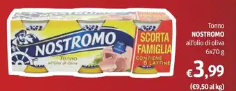 Futura Supermercati Tonno Nostromo all'olio di oliva 6 x 70 g offerta