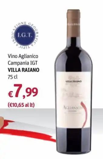 Villa Raiano Vino Aglianico Campania IGT 75 cl
