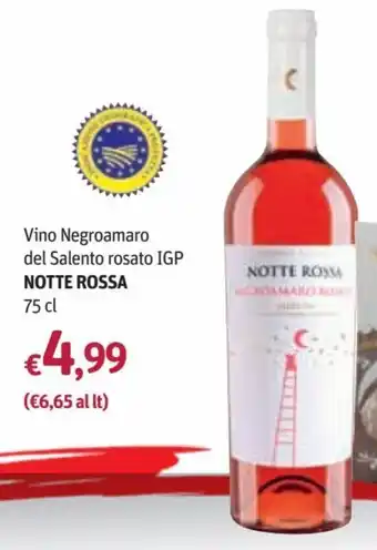 Futura Supermercati Notte Rossa Vino Negroamaro del Salento rosato IGP 75 cl offerta
