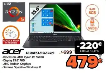 Expert Acer ASPIRE5A51545R42F offerta