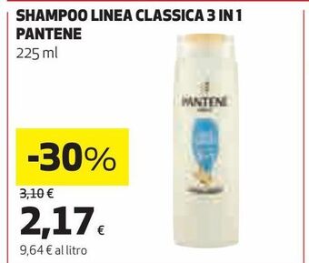 Coop Shampoo linea classica 3 in 1 pantene offerta